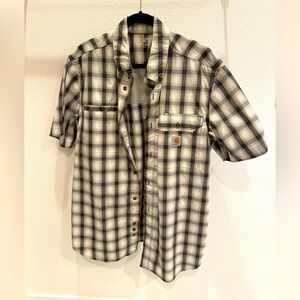 Carhartt Men's Force Plaid Button Down Shirt large